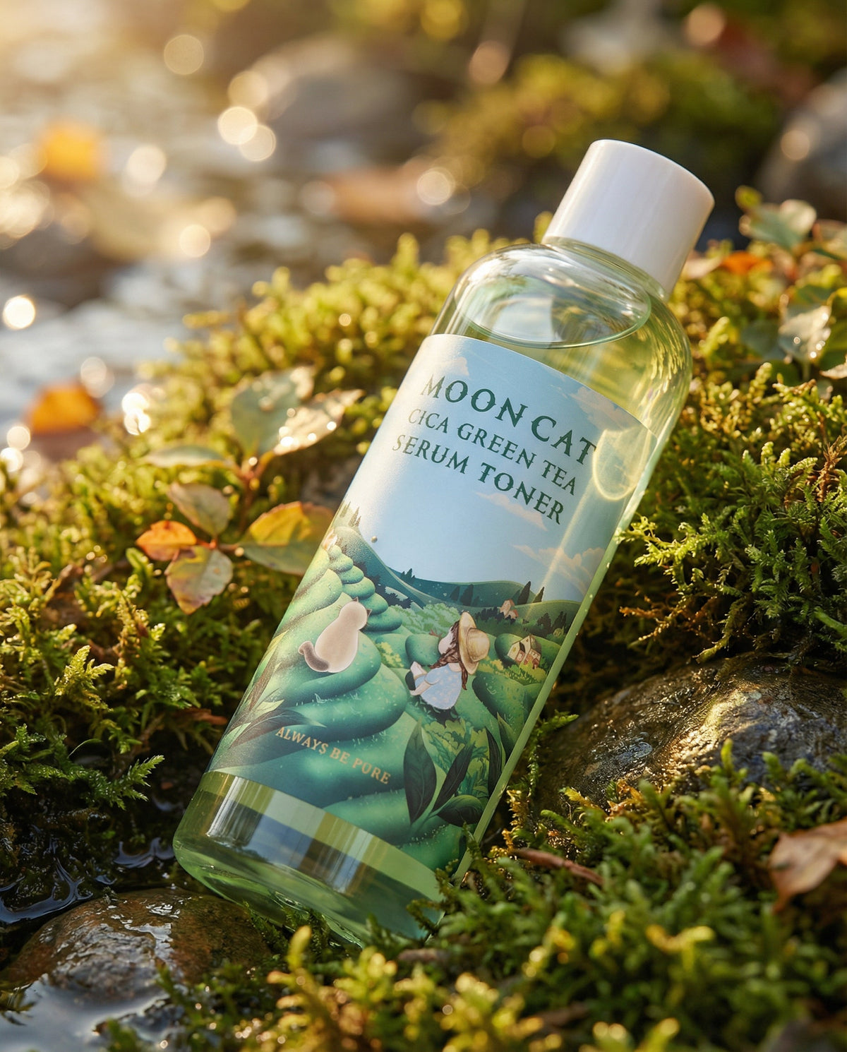 Always Be Pure Mooncat Cica Green Tea Serum Toner
