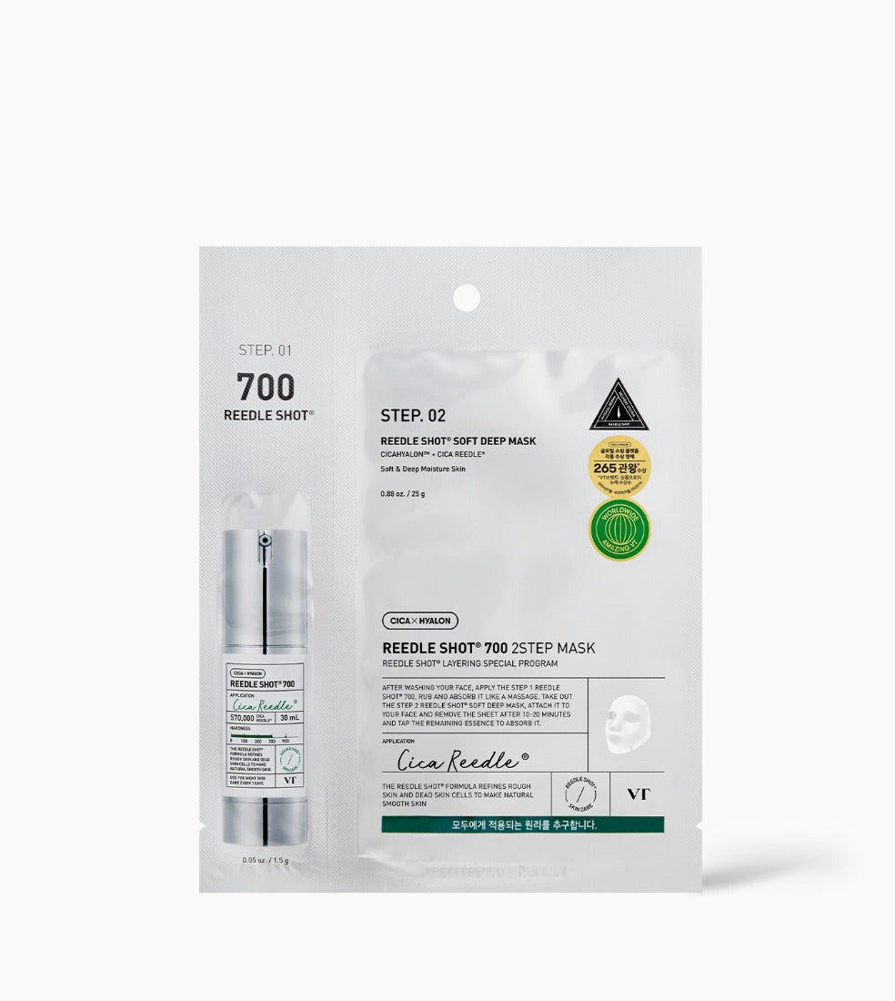 VT Cosmetics Reedle Shot 2-Step Mask, 700 (1.5 g + 25 g)