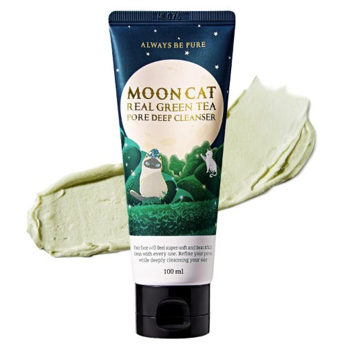 Always Be Pure Mooncat Real Green Tea Pore Deep Cleanser, 100 ml