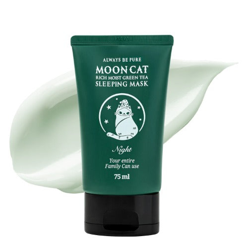 Always Be Pure Mooncat Rich Moist Green Tea Sleeping Mask, 75 ml