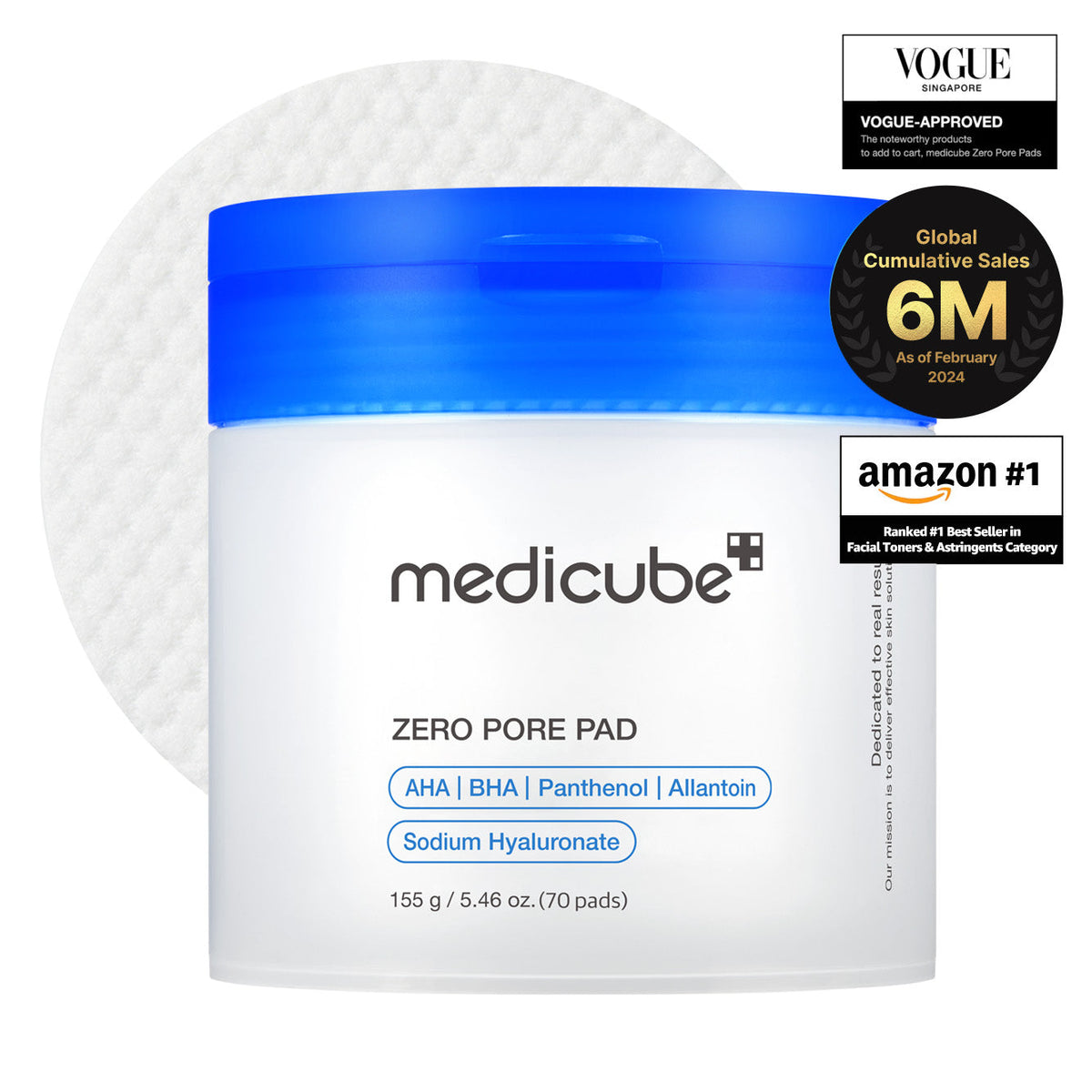 Medicube Zero Pore Pad 2.0, 155 g / 70 pads