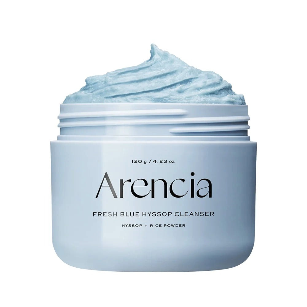 Arencia Fresh Blue Hyssop Rice Mochi Cleanser, 120 g