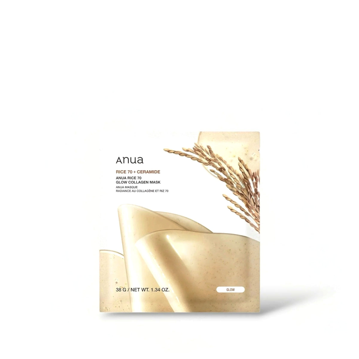 Anua Rice 70 Glow Collagen Mask — 1 sheet
