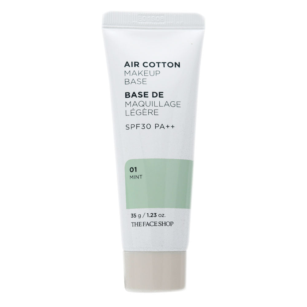 The Face Shop Air Cotton Makeup Base SPF30 PA++, 01 Mint / 35 g