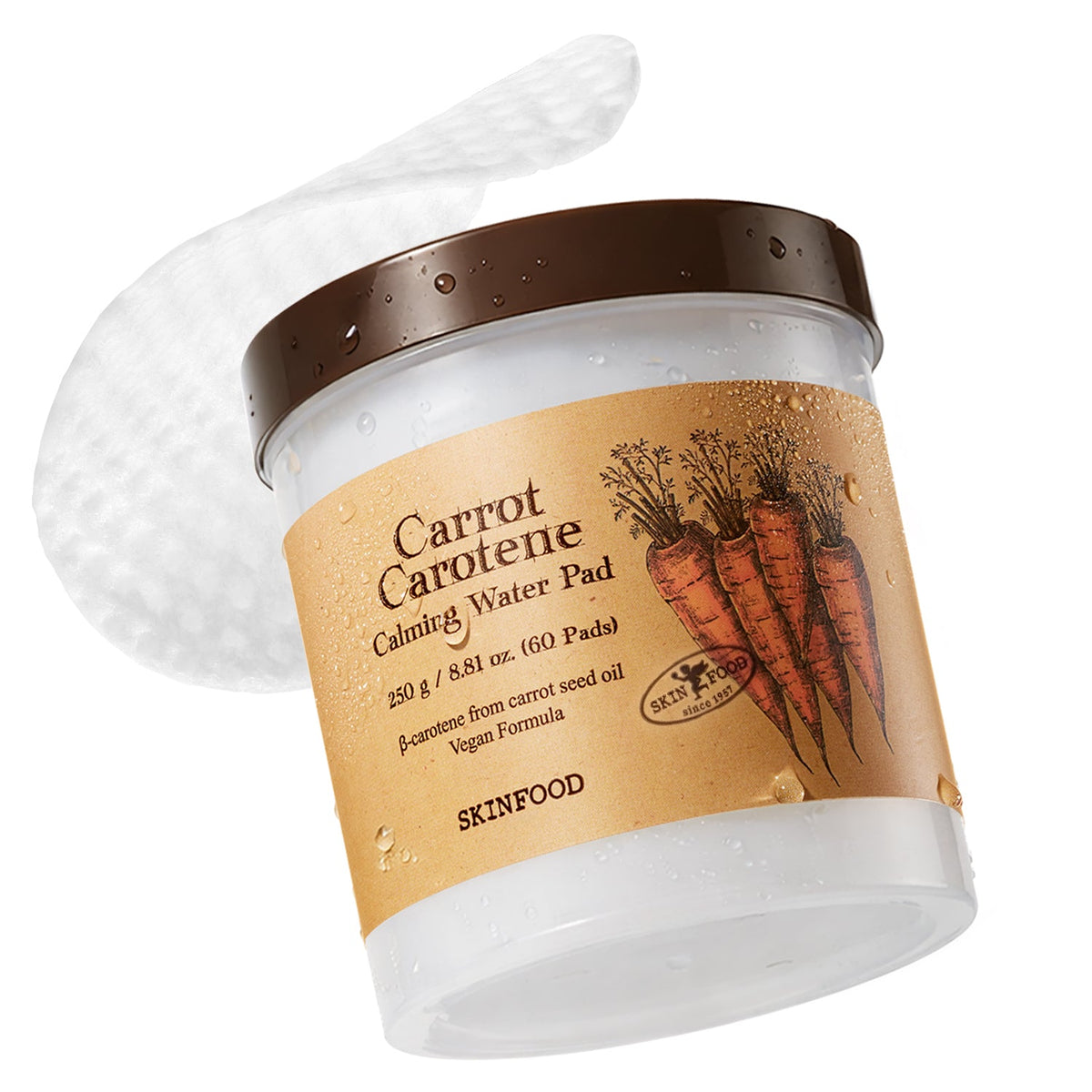 Skinfood Carrot Carotene Calming Water Pad, 250 g / 60 pads
